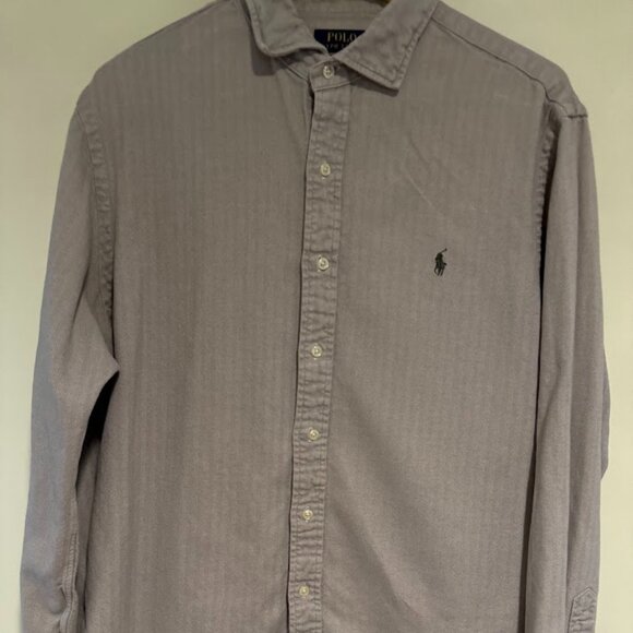 Gray button down shirt, XLG, Polo Ralph Lauren - Picture 1 of 5